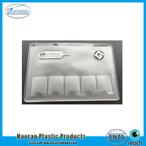 Phổ biến thường xuyên chủ thẻ, Micro và Nano Sim chủ thẻ với kim loại Pin L Pin in ấn PVC Hàn thời trang trong suốt HR - Product Image 2