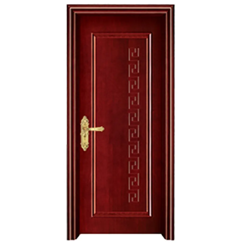 Porte en bois de teck de style nouveau, porte en bois de taille et de couleur personnalisées pour chambre à coucher