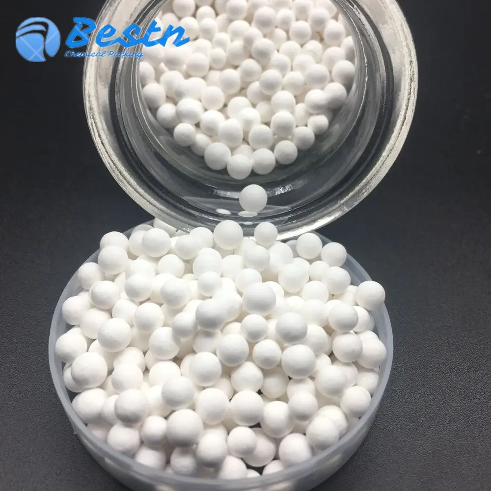 Bola de cerámica de alúmina activada, catalizador de secado al aire, fluoruro de cloruro adsorbente, 3-5mm