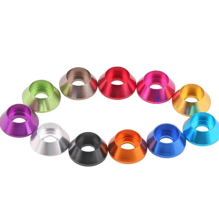 Aluminum alloy steel colored metal flat washers for decoration