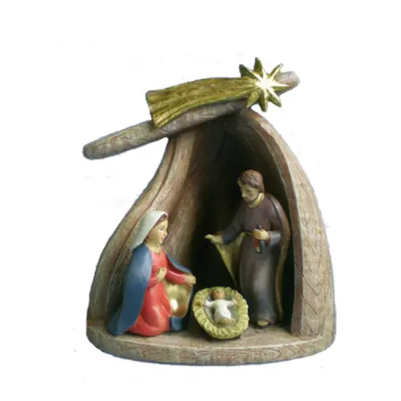 Figuras católica, artículos de regalo, estatua religiosa, pesebre de resina, personalizado, al por mayor, jesús, nacimiento, pesebre