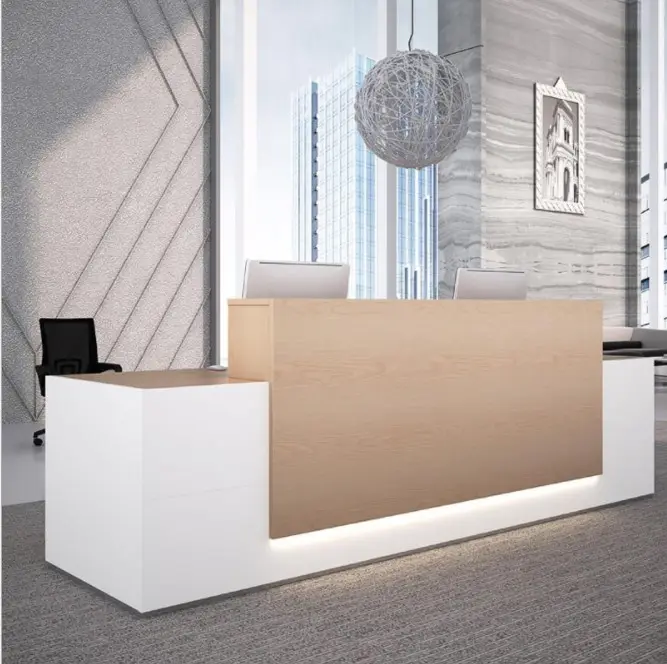 Hot Sales Salon Modern Office Reception With Back Wall Design, reception desk for hotel furniture