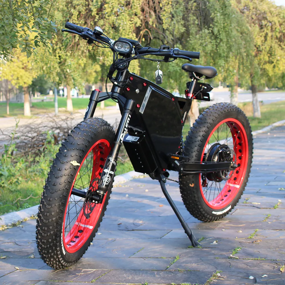 Profesyonel 72v 5000w yağ lastik elektrikli dağ bisikleti bisiklet enduro ebike için satış