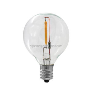 1W G40 Led交換用電球、パティオ用の小さな丸い電球、2200kグローブストリングライト、E12 - Product Image 1