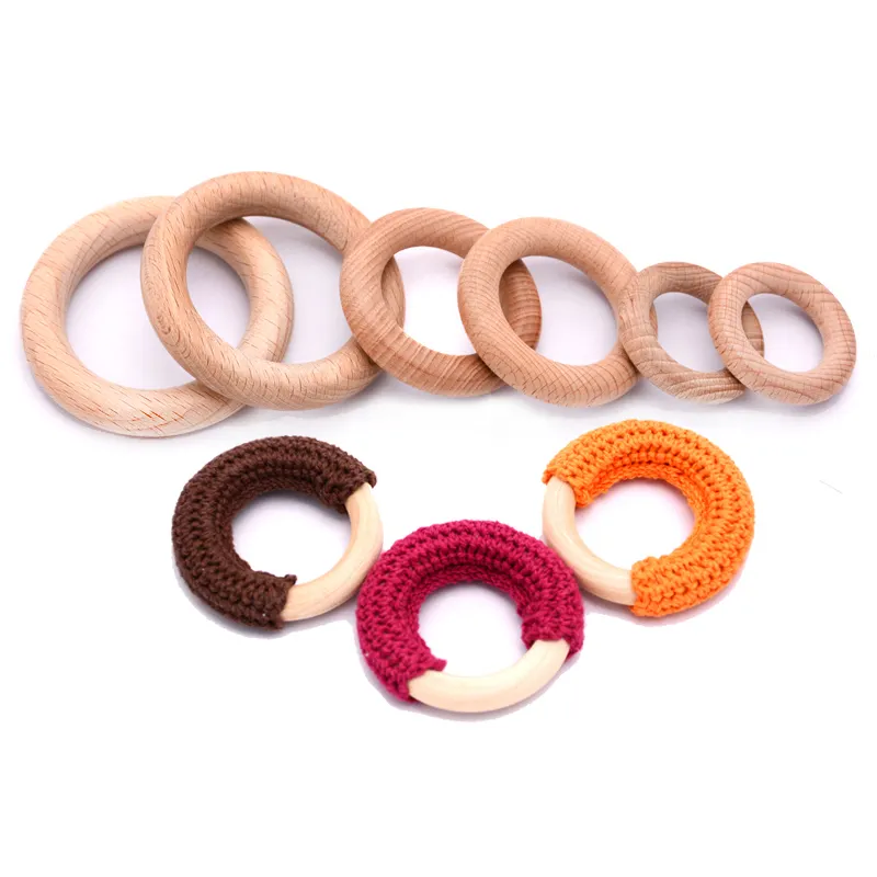 Bambino di Legno Perline Dentizione Per Il FAI DA TE Ciuccio Fare Di Legno di Faggio Giocattoli Teether