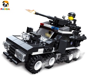すべてのサイト最高品質のパトカービルディングブロック格安装甲ミサイル車両軍用車両DIYセットおもちゃPA05072