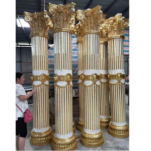 ขายโรงงานปี 2024 เสาโรมันไฟเบอร์กลาสในร่มที่ทนทานหรูหรา