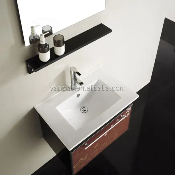 Lavabo acrílico modificado personalizado con armario para guardarropa pequeña