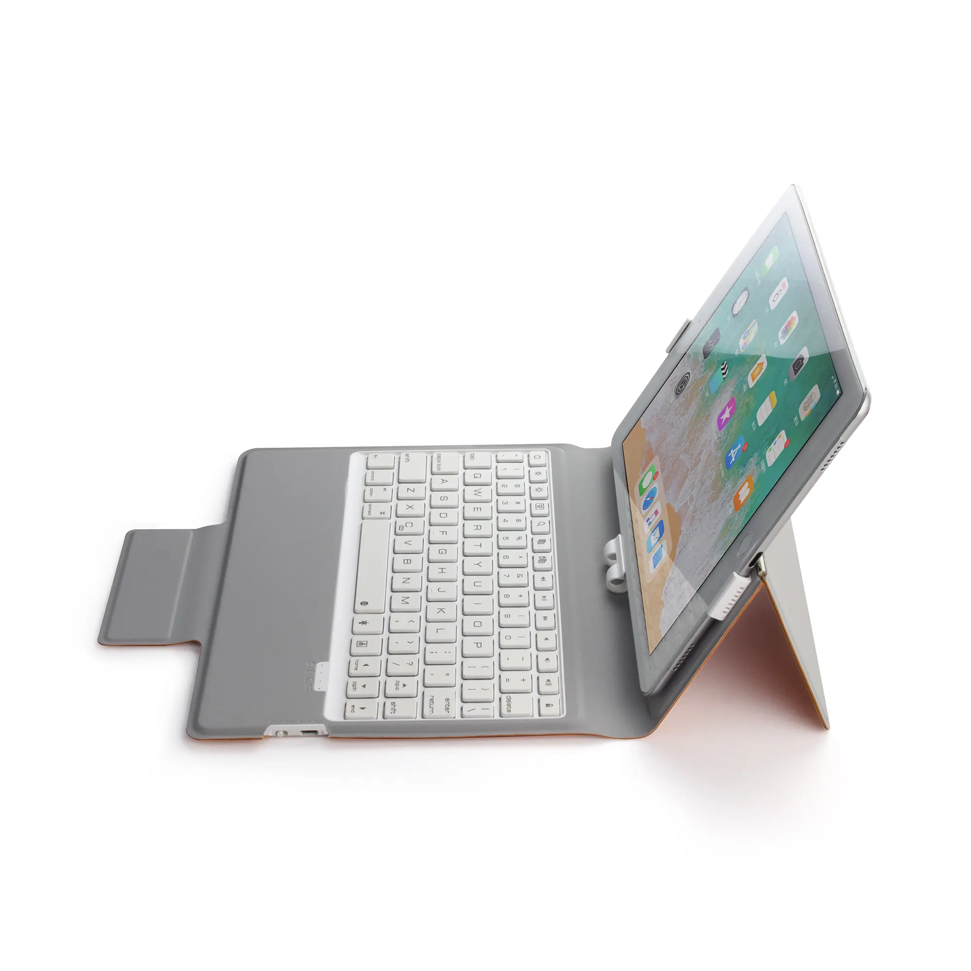 OEM geaccepteerd lederen tablet beschermende keyboard case voor nieuwe ipad 9 9.7 air 2