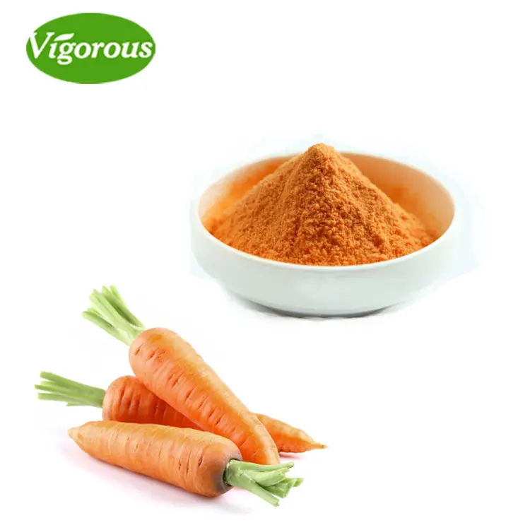 Extrato de suco de cenoura orgânico seco a granel, puro e fresco, melhor produto com 10% de beta-caroteno