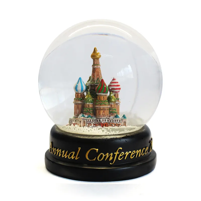 custom snow globe resin craft gift for building festival souvenir friend construction snow ball