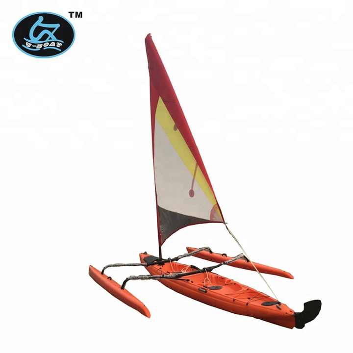 Prémio de alto custo não-inflável oceano azul trimaran duplo caiaque sit-on-top pé pedal unidade pesca & canoe & barco à vela