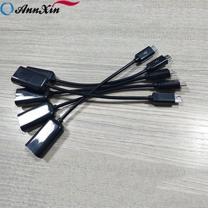 Micro V8 USB maschio a USB 2.0 femmina cavo adattatore OTG per telefono Android giacca in PVC per uso della fotocamera e del Computer - Product Image 4