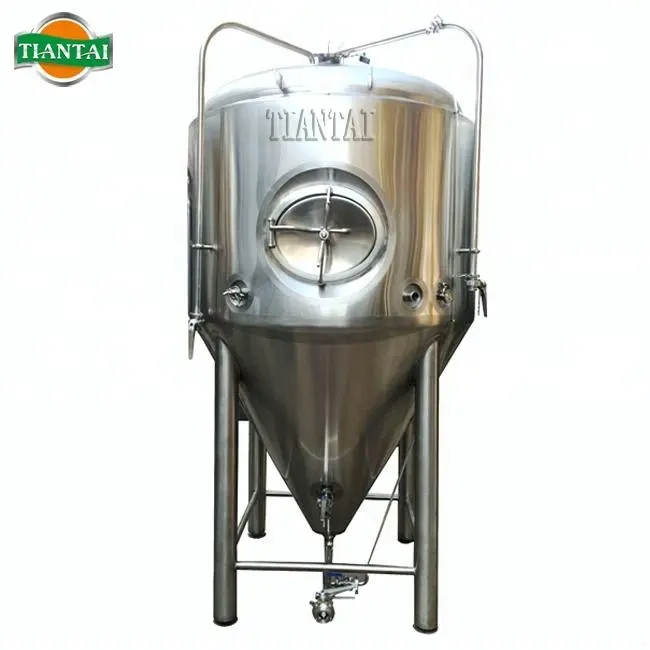 2000L 20HL SUS304 Stainless steel double wall glycol jacketed side manway brewing tank for sale