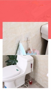 浴室厨房可移动透明墙钩重型粘钩