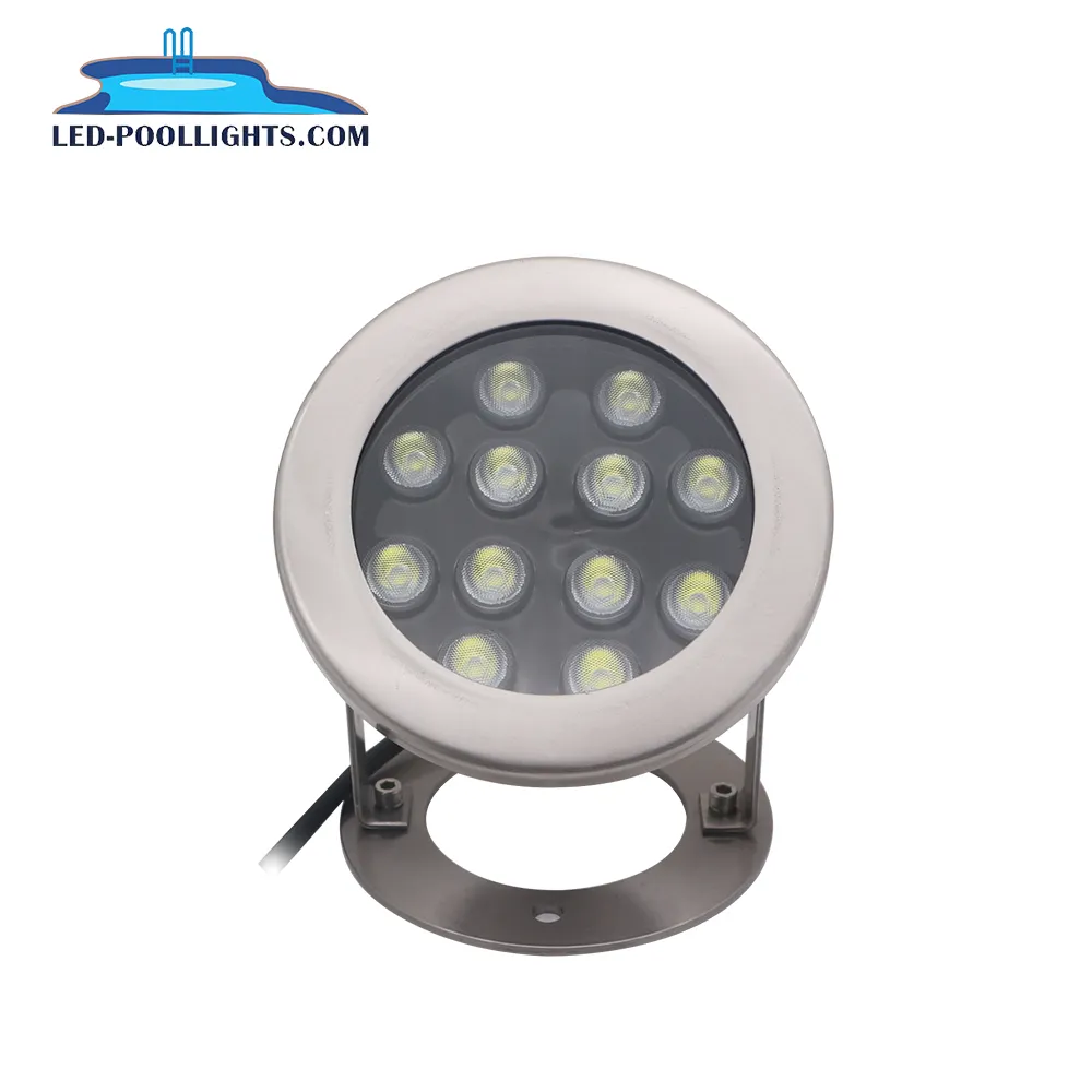 Luminária led ip68 de alta potência, à prova d' água, de aço inoxidável, para piscina, astral, 36w, subaquática, alimentada por luz de led