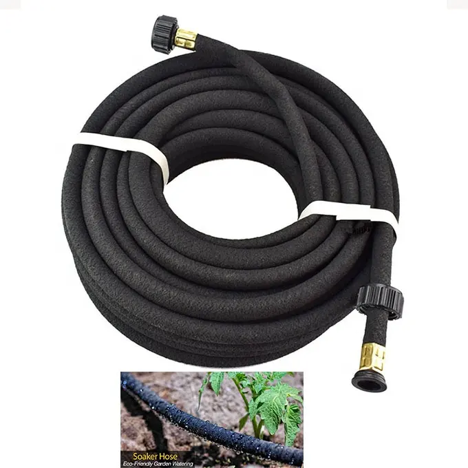 Professionele Zwarte Flexibele Gazon Tuin 100M Roll Water Druppelirrigatie Saving Premium Soaker Slang Pijp Voor Irrigatie Direct Naar