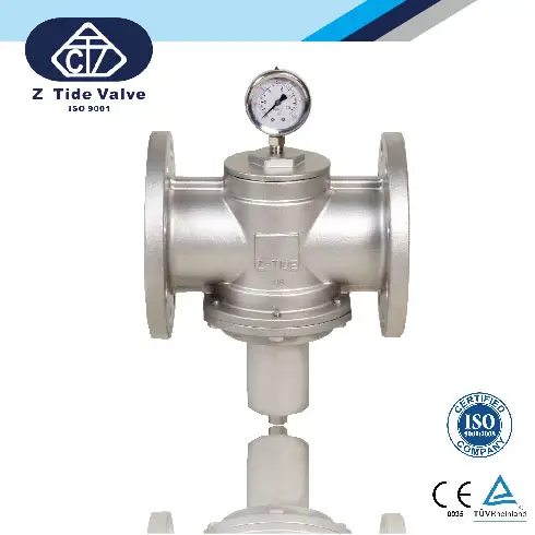 Z-tide-válvula reductora de presión de acción directa, regulador de agua de acero inoxidable 316 para sistema de agua y aire