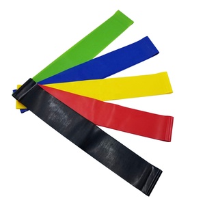 Logotipo personalizado 60cm Looped Yoga Gym Exercício Mini 5 Peças Látex Fitness Resistência Bandas