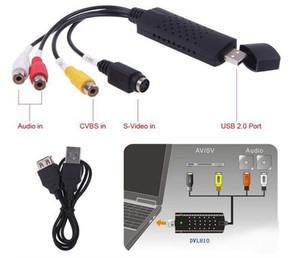 <strong>USB</strong> 2.0 Audio and Video Capture <strong>Card</strong> with RCA <strong>Output</strong> Ports Stereo Feature AV DV Data Adapter - Product Image 4