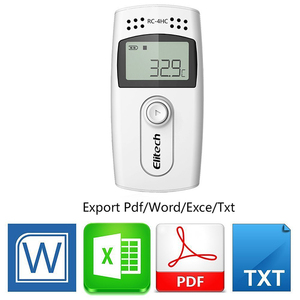 Elitech Registrador de Datos Digital con Interfaz USB Pantalla LCD Audio Alarma Registrador de Temperatura para Uso Industrial Sensores Externos - Product Image 5