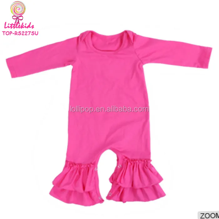 عالية الجودة 95% ملابس قطنية بيبي بوي أسماء فريدة من نوعها داخلية مصمم الحب الساخنة الوردي كشكش طويلة الأكمام بذلة لطفلة