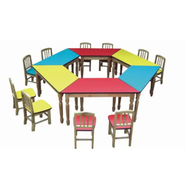 子供用幼稚園家具子供用学習テーブルと椅子セット