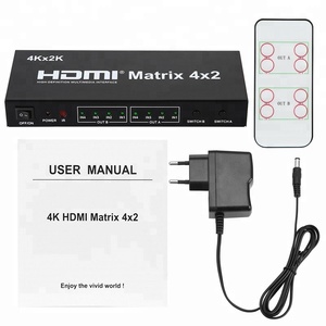 4Kx2K 3D <strong>4</strong> <strong>Input</strong> <strong>2</strong> <strong>Output</strong> HDMI Matrix 4x2 <strong>Video</strong> Switcher Support 1080P HDMI <strong>4</strong> in <strong>2</strong> Out HDMI <strong>Splitter</strong> With Remote Control - Product Image 5
