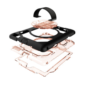 במקרה 360 סיבוב לוח תואר מגן PC עבור <span class=keywords><strong>ipad</strong></span> 2/3/4 חומר סיליקון פלסטיק ברור חומר סיליקון פלסטיק נוח טבליות מכסה מקרים