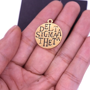 Metal Gold <strong>Delta</strong> Theta Pendants DST Symbol Charm Greek Letter Sororty Fraternity Jewelry DIY Bracelets Accessory - Product Image 5