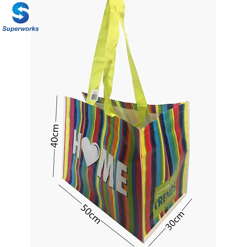 Eco Friendly Picture Printing Reusable Laminated PP Woven Shopping Bag