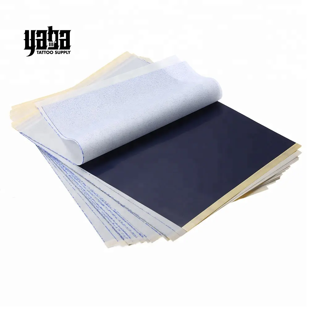 उच्च गुणवत्ता 100 चादरें टैटू हस्तांतरण कागज A4 आकार भावना के लिए मास्टर टैटू कागज थर्मल स्टैंसिल कार्बन फोटोकॉपी कागज टैटू