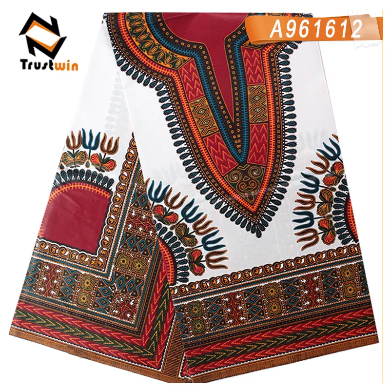 Toptan afrika ankara kumaş 507811 beyaz