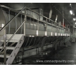 Large <strong>Spiral</strong> Screw <strong>Chiller</strong> / Pre-<strong>chiller</strong> Machine for Poultry Processing Plant Machinery Poultry Chicken Slaughter Plant 3/4 Tube