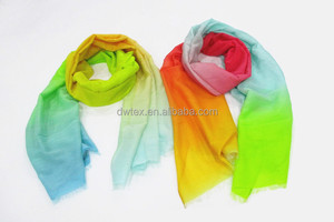 ผ้าพันคอผ้าคลุมไหล่ผ้าฝ้าย,ผ้าพันคอคลุมเข่าทำจากผ้าไหมสีรุ้งดีไซน์ใหม่สำหรับฤดูใบไม้ผลิและฤดูร้อน - Product Image 3