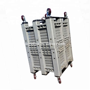 Hot Sale Plastic PP Vented Pallet <strong>Crate</strong> Wheels Foldable <strong>Stackable</strong> Collapsible Mesh Storage Basket Recyclable <strong>Wooden</strong> Material - Product Image 6
