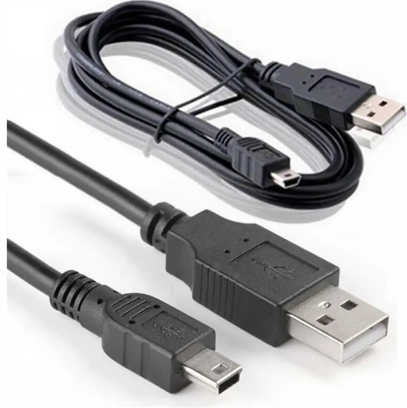 Kabel pengisi daya USB 2.0 A Male ke 5 Pin Mini USB sinkronisasi Data untuk GPS MP3 MP4 Player kamera Digital telepon