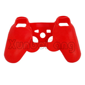 ผิวฝาครอบป้องกันสำหรับ PS3ควบคุมซิลิโคนกรณีสีแดง