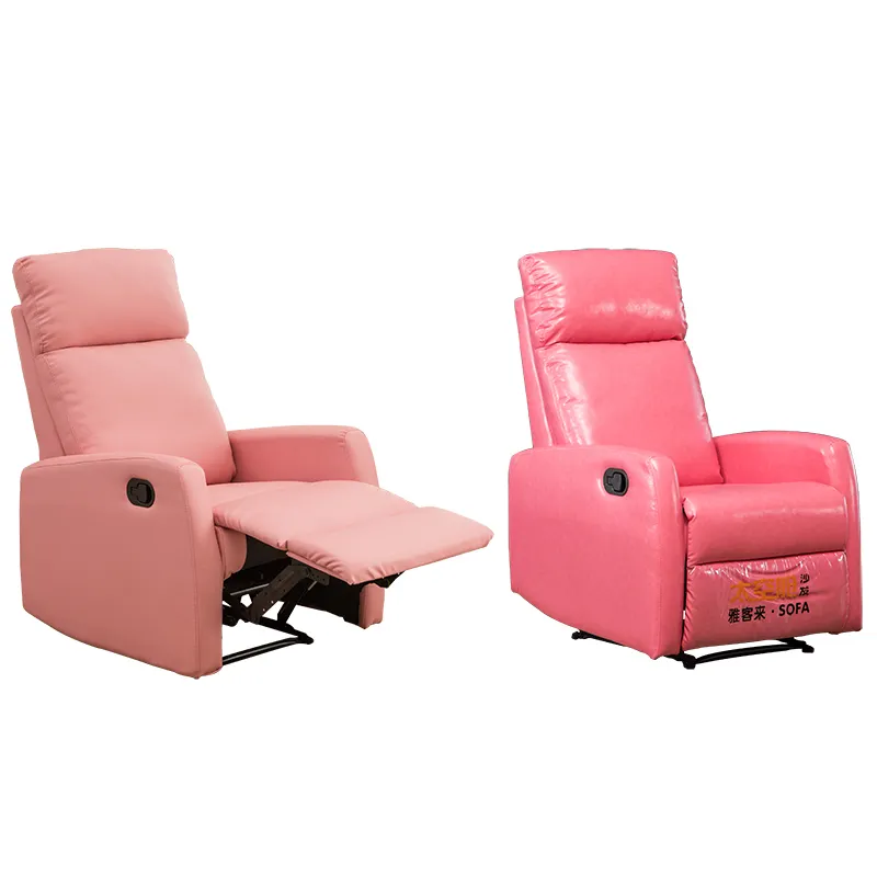 Anji Motion Cheap Salon reclinabile Rosado in pelle Rosa colore Rosa Rojo Vermelho Boda Recycliner Sofa