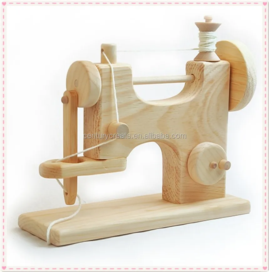 Mini juguete de máquina de coser de madera para actividades para niños