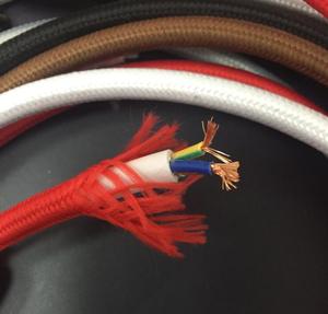 Braided Vintage <strong>Cable</strong> Round Fabric Colored Wire Electrical Flex <strong>Cable</strong> - Product Image 1