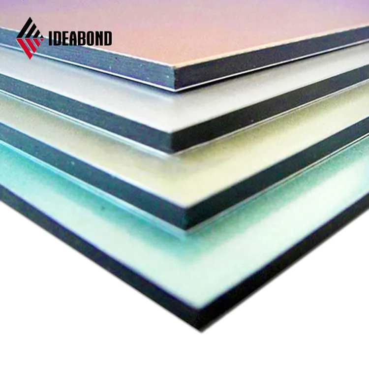 IDEABOND moderno PE/ PVDF painel composto de alumínio de alto brilho exterior fachada do prédio para materiais de revestimento da parede