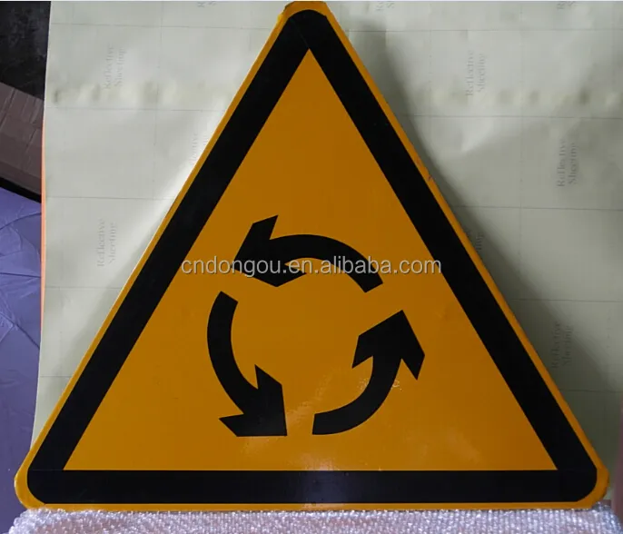 Custom design PVC/PE/PP plastic traffic sign reflective road safety warning sign board