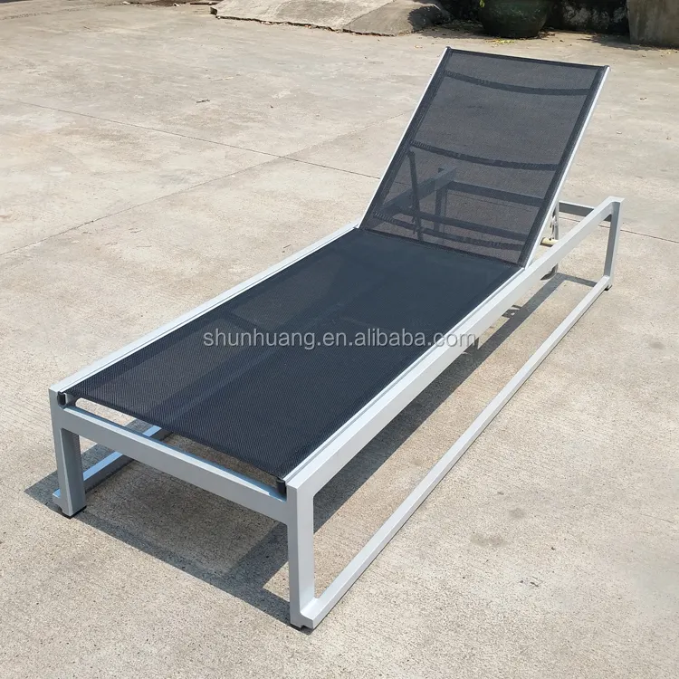 Espreguiçadeira de chaise em alumínio, espreguiçadeira para áreas externas, cadeira