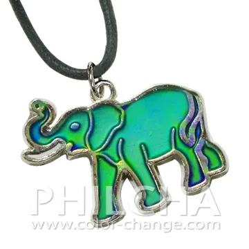 Color Change Mood Jewelry Necklace with Elephant Pendant