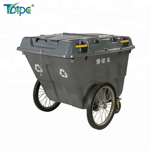 HDPE 400 Lít Giỏ Rác Màu Vàng Và Vận Chuyển Chất Thải 400 L Nhựa Rắn Chất Thải Giỏ Hàng - Product Image 2