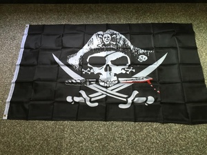 新しい骨海賊血まみれのナイフ & 剣3'X5 '旗ハロウィーン