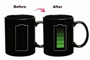 新しいスタイル11オンスブラックセラミックマジックコーヒーマグ/パーソナライズされたカップ - Product Image 5