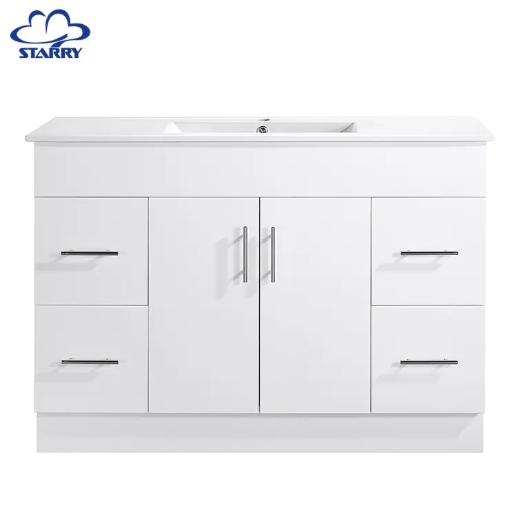 Vendita Calda Mobili di Lusso Lavandino del Bagno Set Cabinet Con Il Contatore Soft Top di Chiusura Del Cassetto E Piazza Maniglia Per Doccia