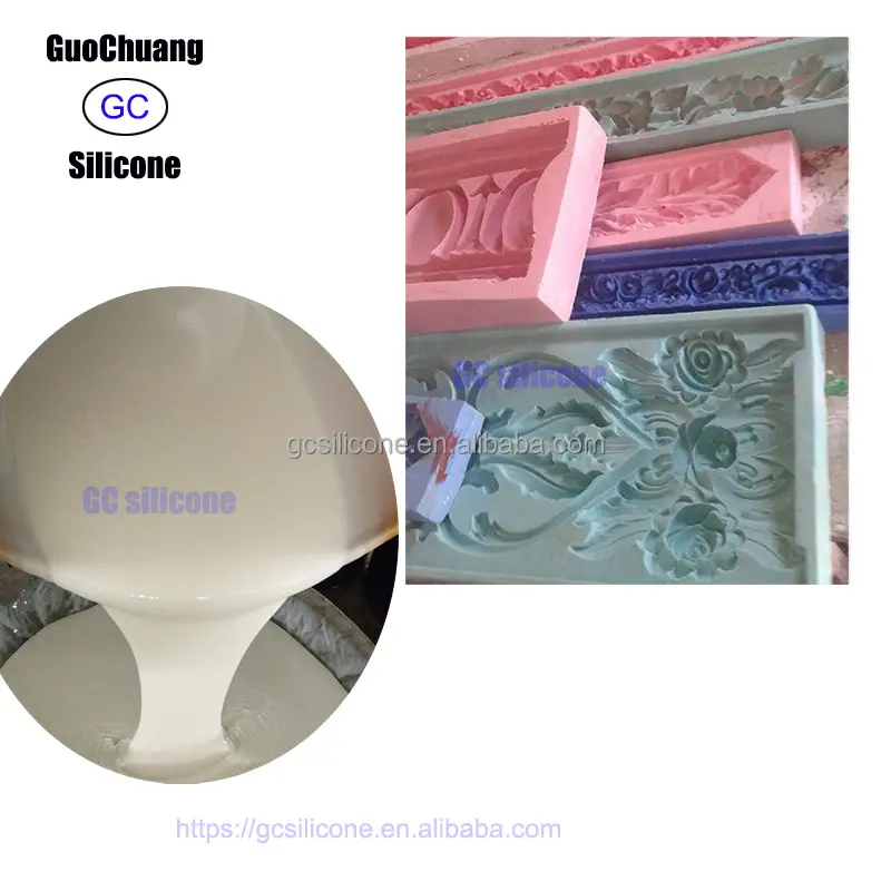 Borracha de silicone para moldes de gesso decorativos